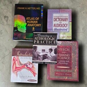 Audiology Textbook Lot 5 Books Netter Atlas Zemlin Martin Clark Stach Hearing